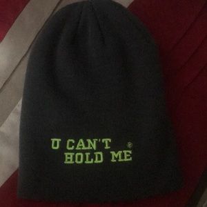 Gray with Light green letters.